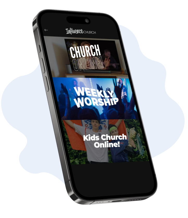 Church events listing showing in church app