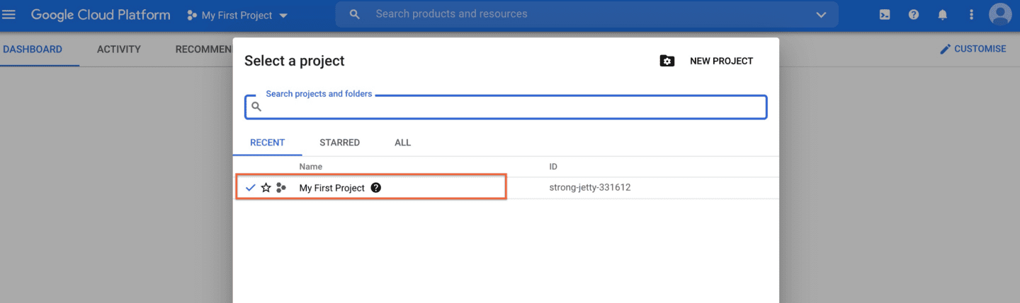 google cloud platform setup